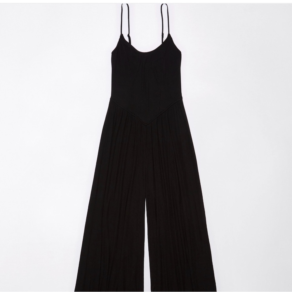 American Eagle Outfitters Soft & Sexy Wide Leg Black Jumpsuit